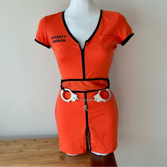 Spirit Orange Prison Costume Dress - Picture 2 of 8
